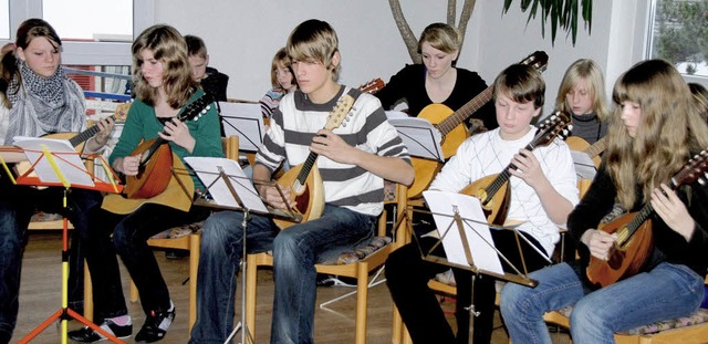 Das Jugendorchester gefiel beim  Vorspielnachmittag.  | Foto: Roland Vitt