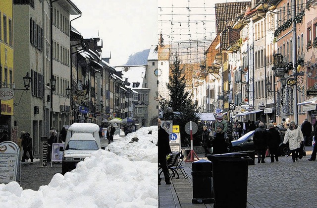 Schnee in Massen gab es 2006 in der St...2008 &#8211; wie meist vor dem Fest.    | Foto: Huber