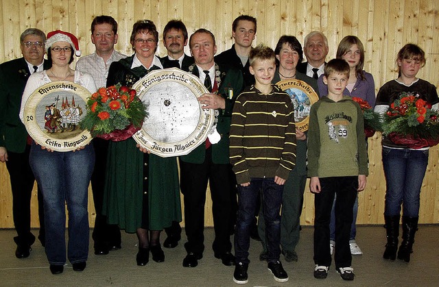 Die besten Schtzen bei der Biederbacher Knigsfeier 2008.   | Foto: kksv