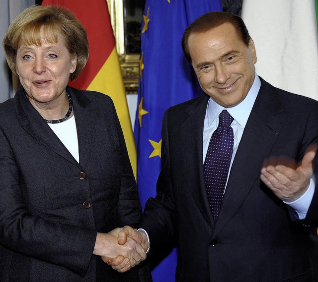 Zeigte sich Mitte November in Triest g...en: Italiens Premier Silvio Berlusconi  | Foto: dpa