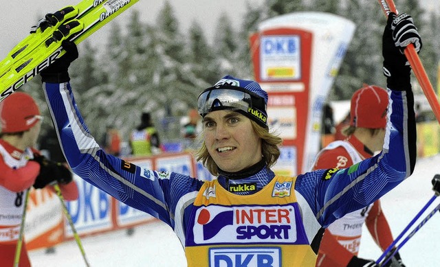 Finne fhrt: Anssi Koivuranta ist derz...cup-Gesamterster in der Kombination.    | Foto: dpa