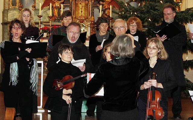 Bei der weihnachtlichen Abendmusik  in...ikern,  ein anspruchsvolles Programm.   | Foto: Sandra Decoux-Kone