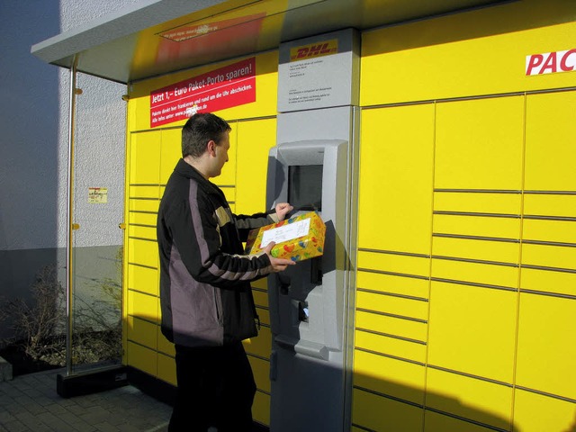 Die Paket-Packstation im Gewerbegebiet...erort von Kirchzarten verlegt werden.   | Foto: monika rombach