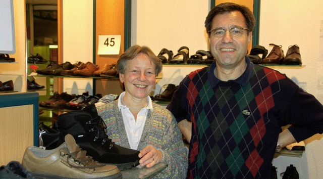 Edith und Martin Graf geben ihr Schuhgeschft auf.   | Foto: Umiger