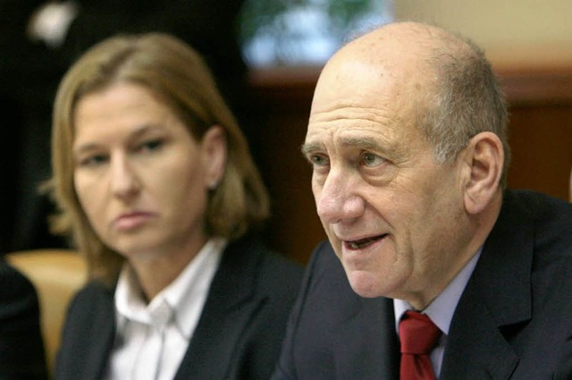 Auenministerin Livni, Premier Olmert:...stand kommt fr Israel nicht in Frage.  | Foto: dpa