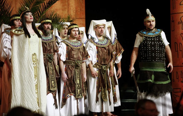 gypten in der Oberrheinhalle: Verdi l...er altgyptischen Pharaonen spielen.    | Foto: Berthold Baumeister