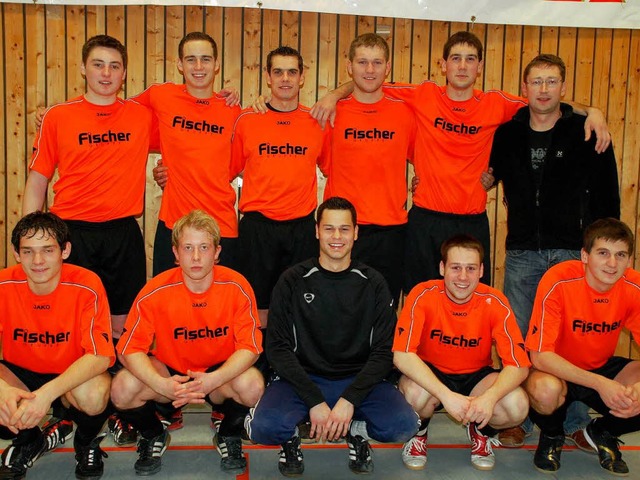 Die Mannschaft der Endinger Firma Fisc...hr beim Hallenturnier des SV Endingen.  | Foto: Helmut Hassler