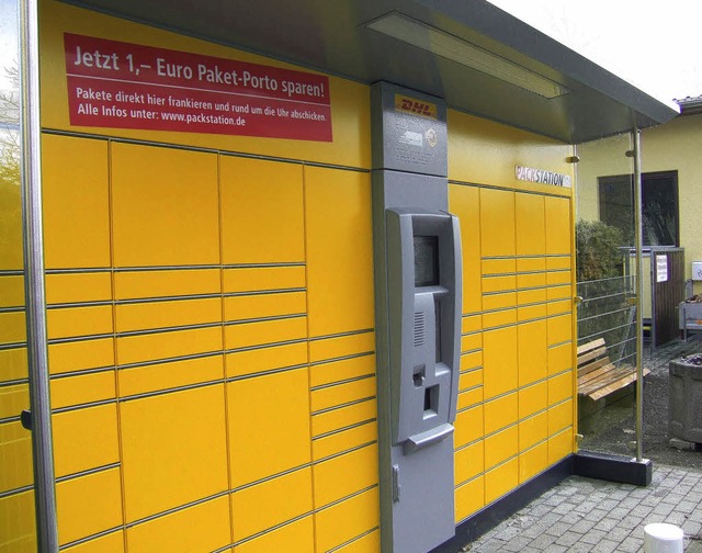 Hartheim hat eine Packstation der Deut...rund um die Uhr aufgeben und abholen.   | Foto: SUSANNE MLLER