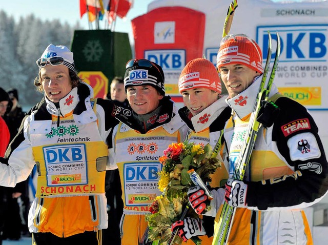 Das Siegerteam Tino Edelmann, Georg He...enzel und Bjrn Kircheisen (von links) 