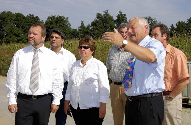 Marion Caspers-Merk war fr Hansjrg R...ldinger Bahn-Probleme  interessierte.   | Foto: Frey