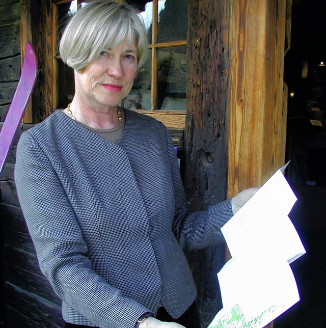 Brigitte von Savigny ist die Herausgeb...warzwlder Skimuseum in Hinterzarten.   | Foto: Dieter Maurer