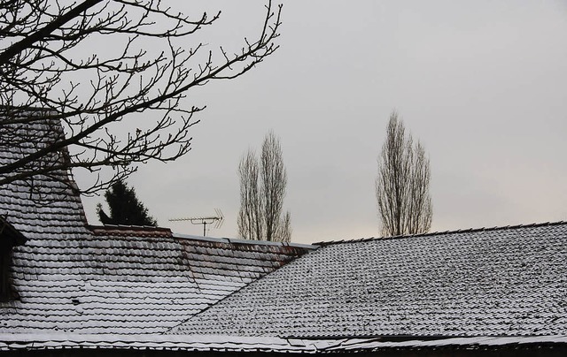 Der Himmel ber Mllheim verspricht weiteren Schnee.  | Foto: Patricia Reister