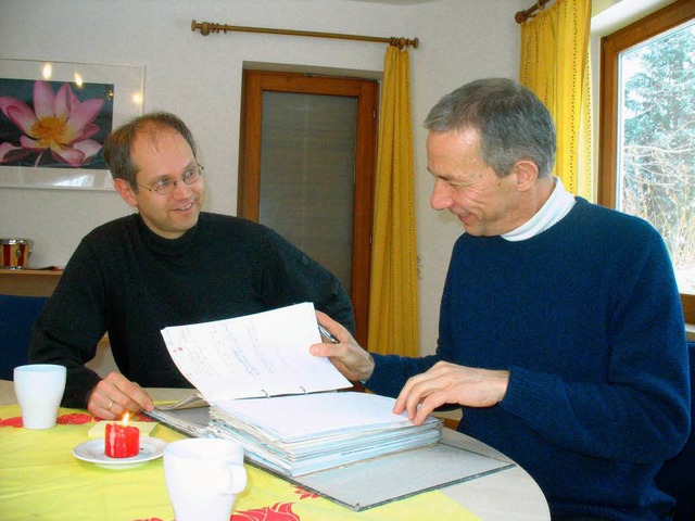 Pfarrer Fritjof Ziegler (links) und Diakon Martin Hfflin.  | Foto: Martina Seiler