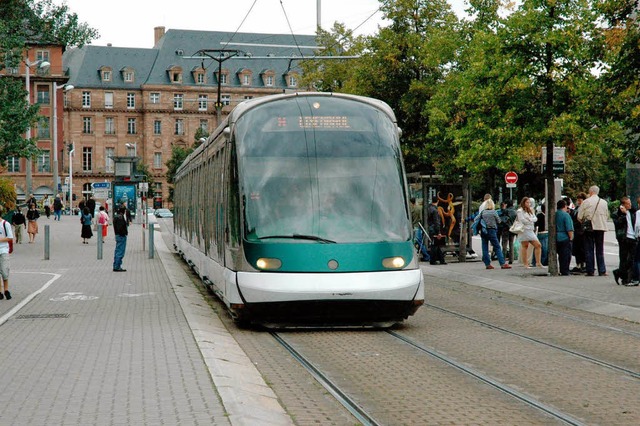 Nchster Halt Kehl. Wie lange ist dies...Straburger Tram noch Zukunftsmusik?    | Foto: bri