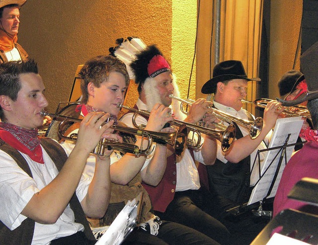 Im Western-Look  prsentierte sich der Musikverein Auggen.   | Foto: Privat