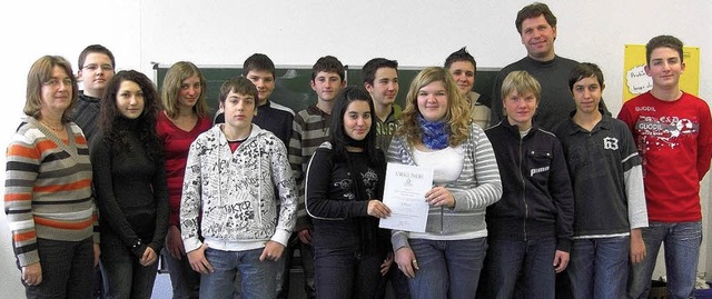Der zweite Preis im Quiz der Bauwirtsc...8 der Grund- und Hauptschule Kollnau.   | Foto: ZVG