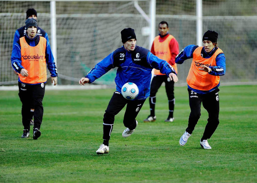 Die Mannschaft beim Trainingsspiel.