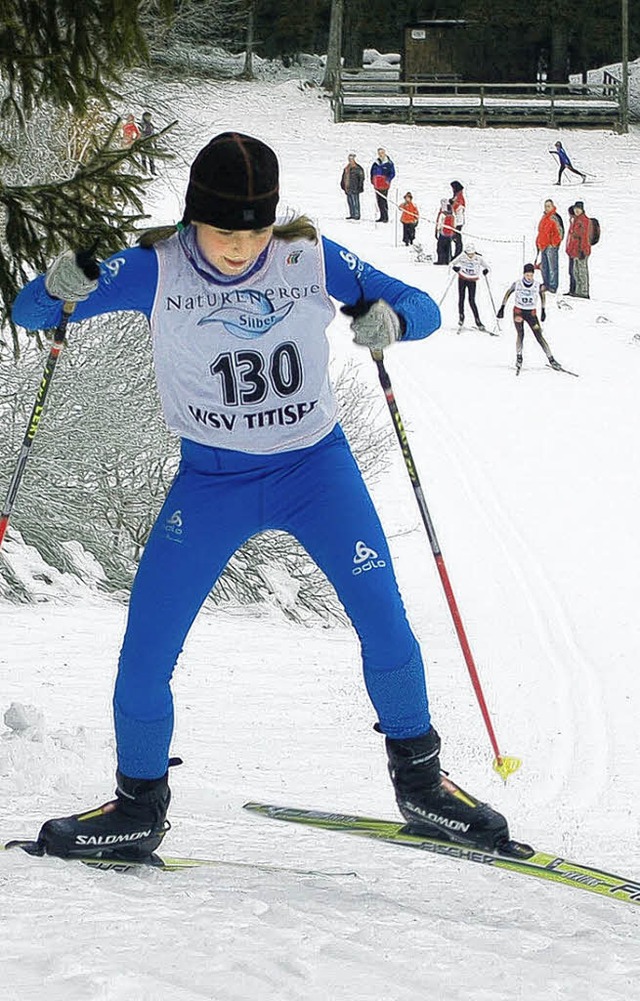 Schnellste Schlerin beim Skiathlon: Alina Waldvogel von der WSG Feldberg  | Foto: junkel