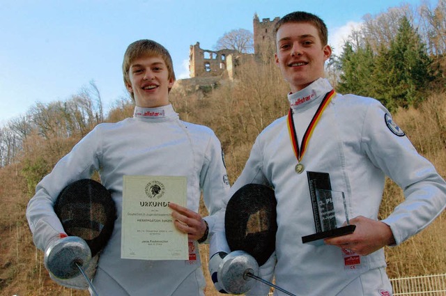 Mario Wolters (rechts) holte Bronze be... Ulm. Jens Frohnmller wurde Sechster.  | Foto: Hubert Bleyer