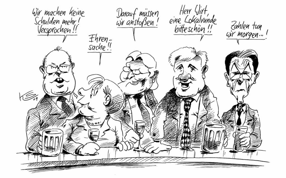 Konjunkturpaket II - Karikaturen - Badische Zeitung
