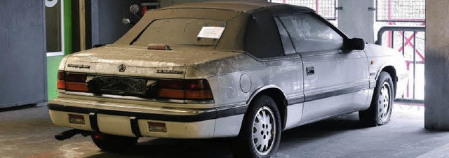 Seit Jahren steht das Cabrio in der Schwabentorgarage.  | Foto: Thomas Kunz