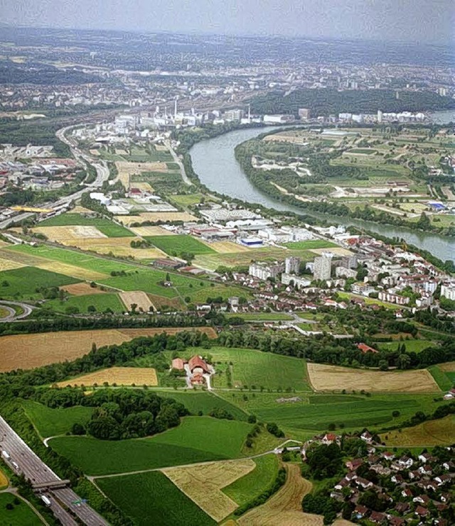 In der Rheinebene zwischen Augst und P...e Wohn- und Gewerbegebiete entstehen.   | Foto: BZ