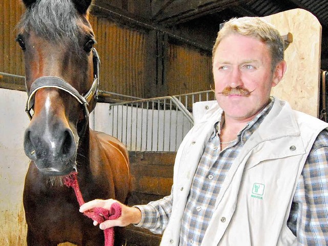 Wolfgang Lohrer mit Pferd.  | Foto: Michael Bamberger