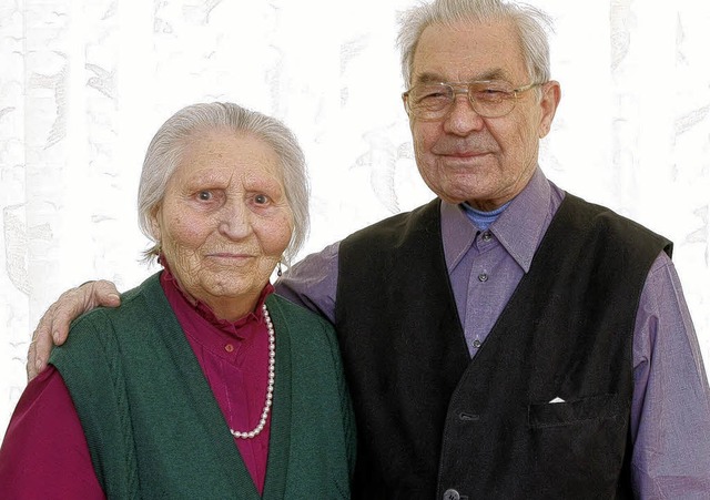 Emilie Butsch und Rochus Janzer sind seit 65 Jahren ein Paar.   | Foto: heck