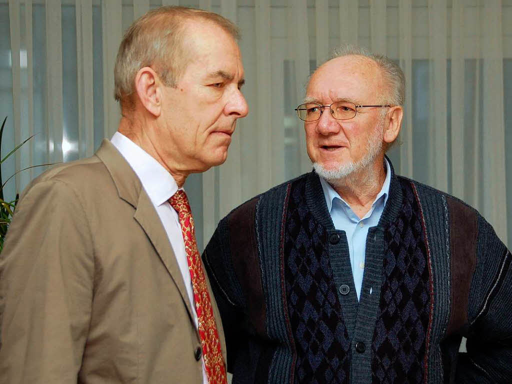 Fraktionsvorsitzender Michael Lewerenz (links) mit Werner Ross (christlich-islamischer Verein)