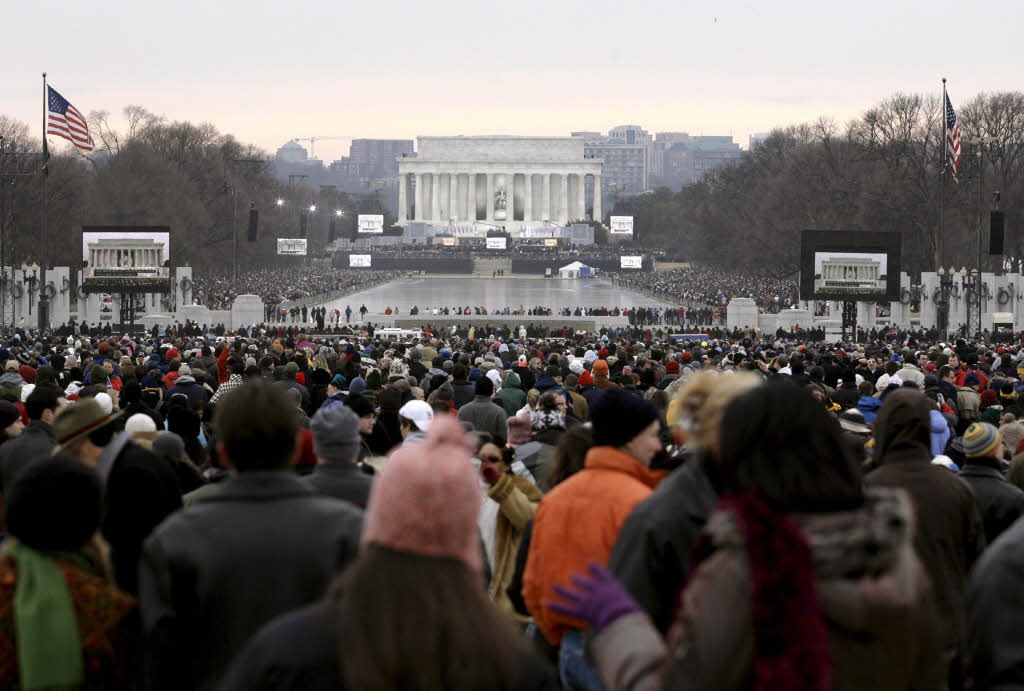 Hunderttausende verfolgen das Konzert in Washington.