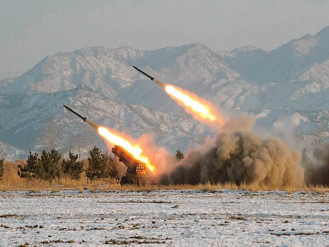 An der Grenze zu Sdkorea testet Nordkorea Raketen.   | Foto: DPA