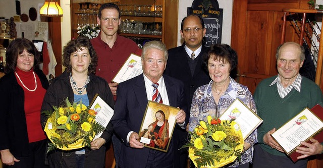 Ehrungen beim Kirchenchor Schuttertal ... Himmelsbach  und Anton Fehrenbacher.   | Foto: Heidi Fssel