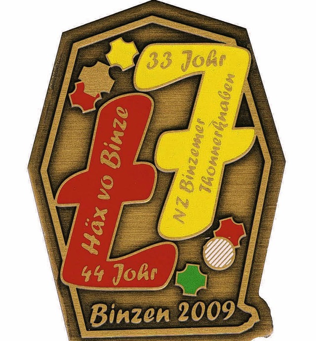 Originell: Binzens Plakette bringt zwei Jubilen zusammen.  | Foto: BZ