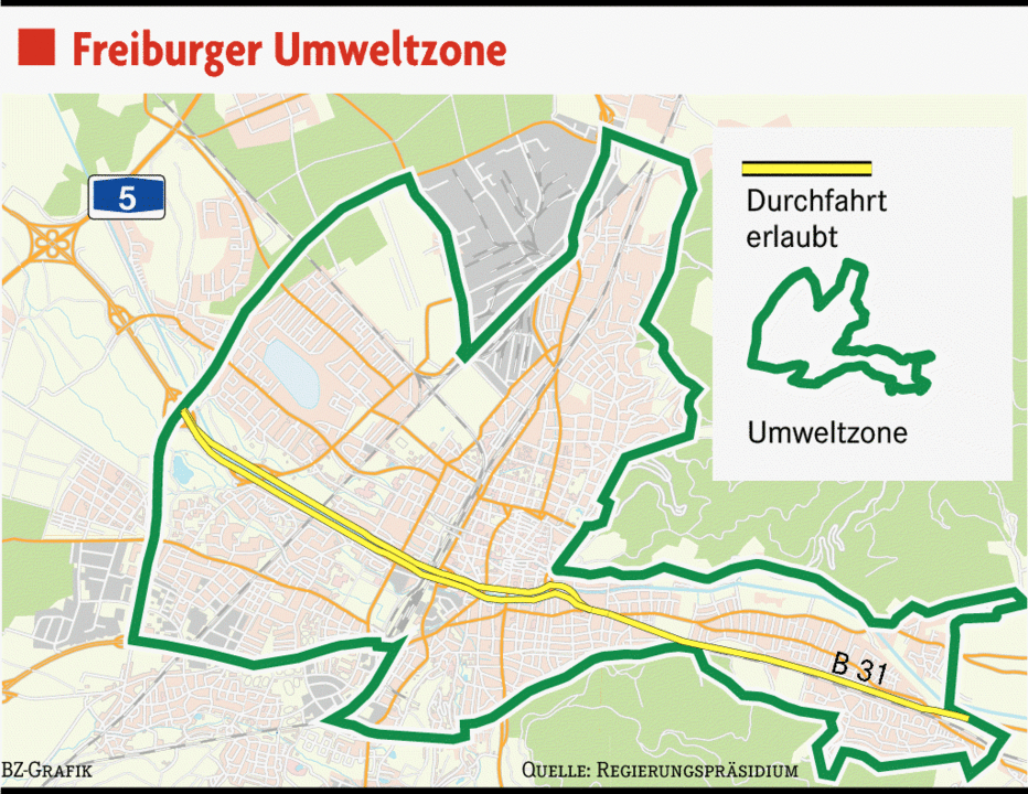 Ohne Feinstaubplakette geht gar nichts - Freiburg - Badische Zeitung