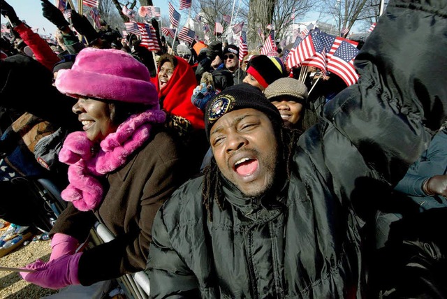 Die USA feiern ihren neuen Prsidenten Barack Obama.  | Foto: dpa