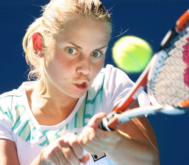 Wirkt sehr entschlossen: Jelena Dokic   | Foto: afp