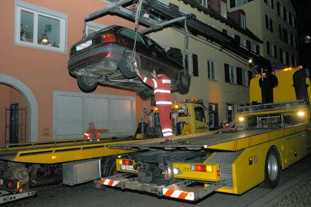 Vor einem Jahr startete die Stadt im S...leppaktion von falsch geparkten Autos.  | Foto: Brigitte Sasse