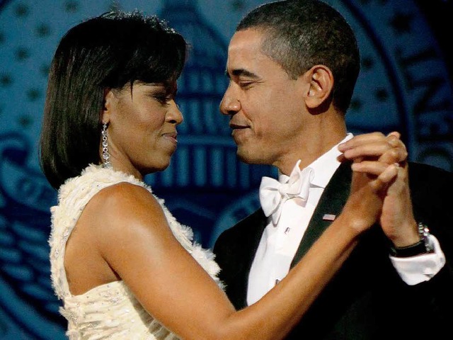 Michelle und Barack Obama stellten ern...as neue Traumpaar der Politszene sind.  | Foto: dpa
