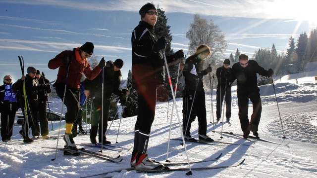 Ungewohntes Metier: Die Growallstdte...lashtten, vorne Trainer Michael Roth   | Foto: Jrgen Ruoff