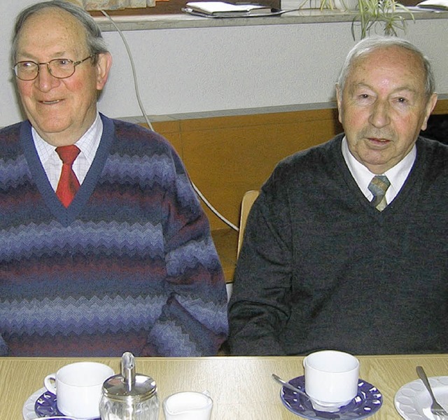 Sorgen fr Kurzweil: Konrad Lthy (l.) und Georg  Alt   | Foto: MICHAEL RBER