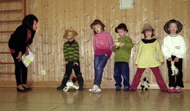 Englisch wurde den Kleinen im Kinderga...n Prechtal spielerisch nahe gebracht.   | Foto: Lena Mayer