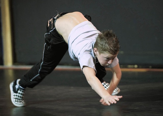 Marvin Hodapp aus Oberachern beim Vers... Stadtwette fr Offenburg zu gewinnen.  | Foto: Patrick Seeger