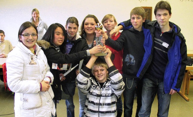 Dieses Team aus Kippenheim gewann den ...den Geboten Gottes beschftigt haben.   | Foto: Privat