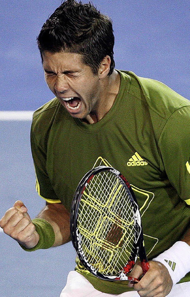 Augen zu und freuen: Fernando Verdasco nach dem Erreichen des Halbfinals   | Foto: dpa