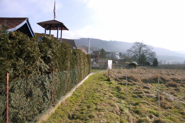 Am  sdlichen Ortsrand Oberschopfheim wird vorerst nicht weitergebaut.   | Foto: peter bomans