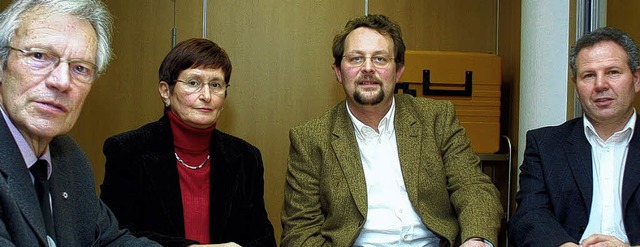 Werner Drflinger (von links), Gertrud...  Martin Riegraf und Rolf Steinegger    | Foto: Edinger