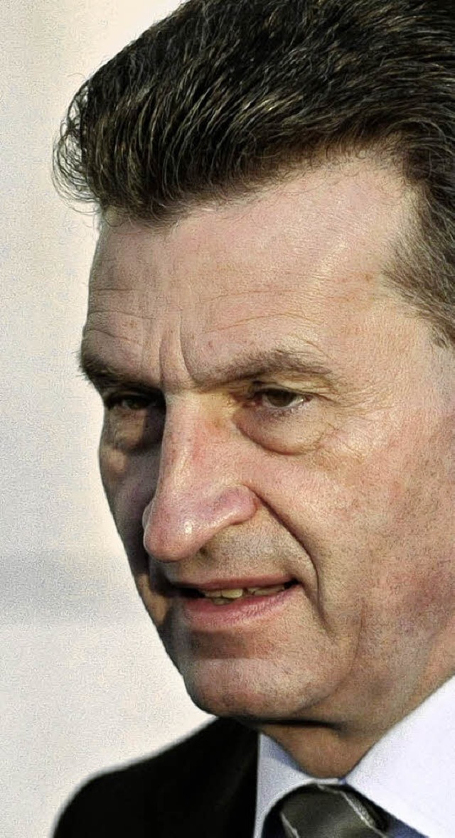 Zu viel erzhlt: Ministerprsident  Gnther Oettinger  | Foto: ddp