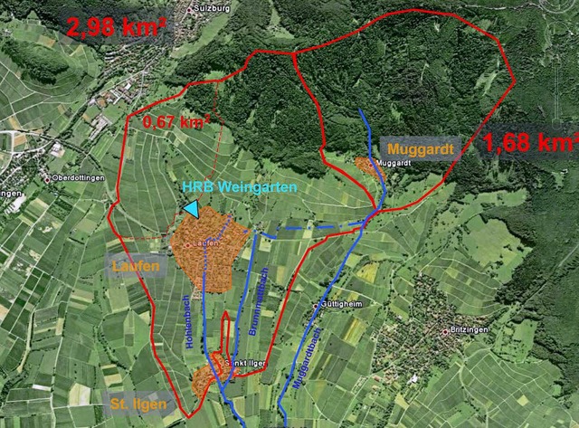 Das Einzugsgebiet bei der Untersuchung von Hochwassergefahren fr Laufen    | Foto: Unger Ingenieure