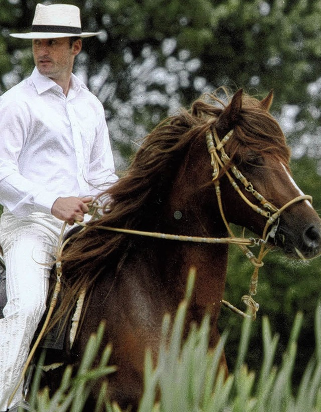 Martin Schneider-Ruck mit Manolo beim Turnier   | Foto: privat