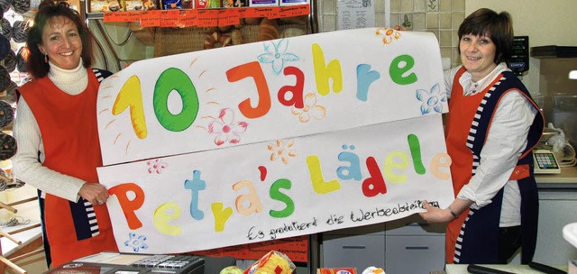 Feiern Geburtstag: Chefin Petra Maier (rechts) und Angestellte Sabina Rombach.   | Foto: Jutta Binner-Schwarz